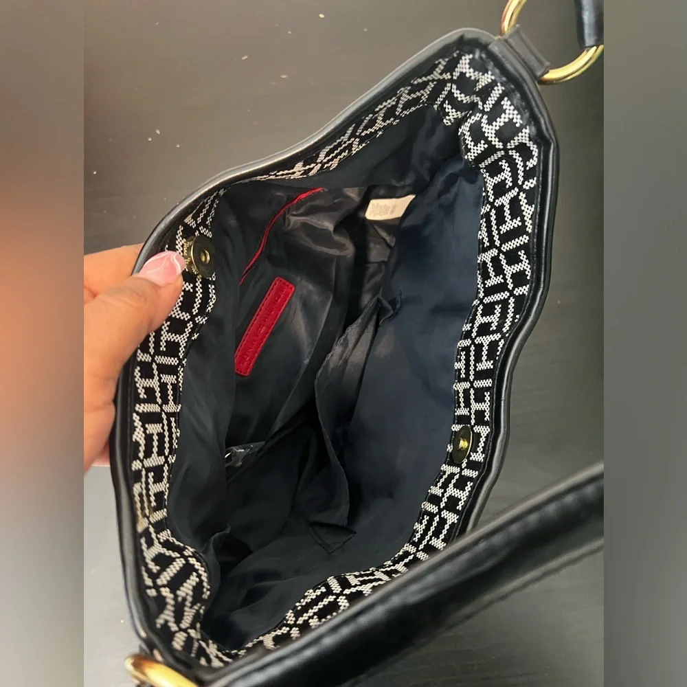 Tommy Hilfiger Shoulder Hobo Bag Monogram Logo - Picture 4 of 6